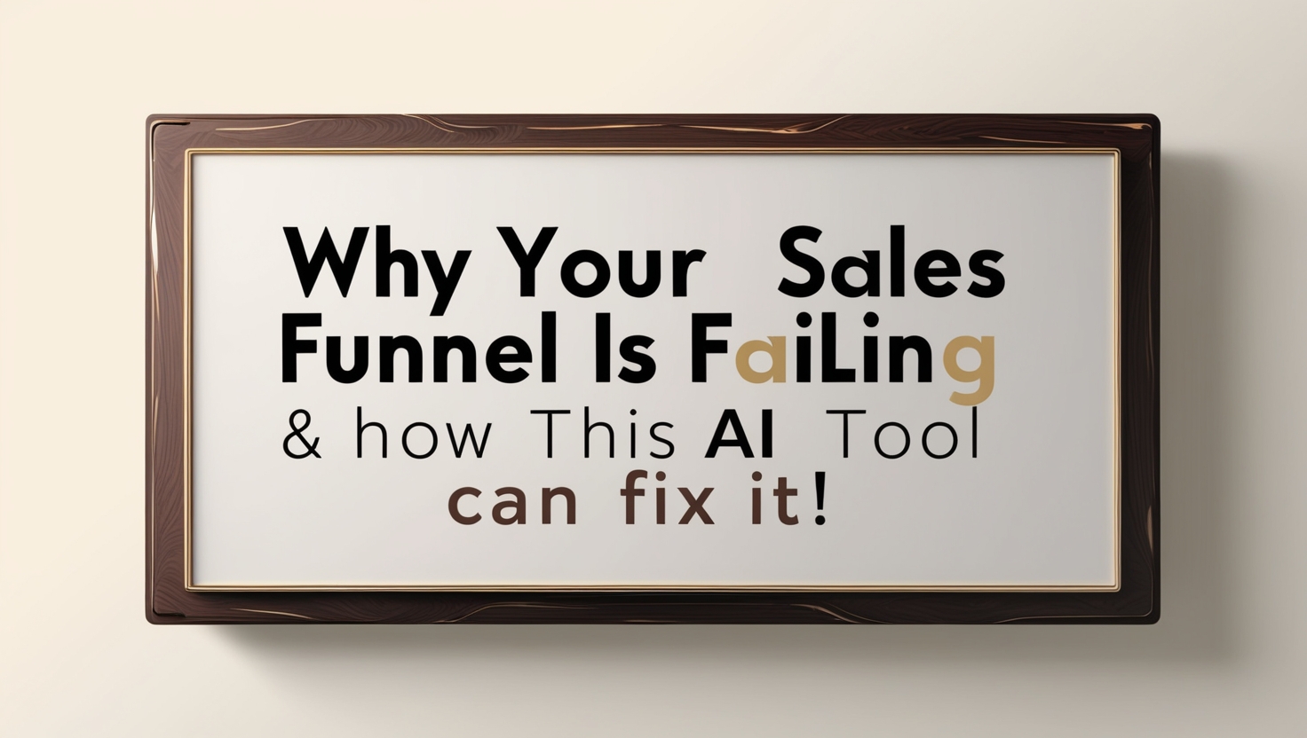 Why Your Sales Funnel is Failing & How This AI Tool Can Fix It!